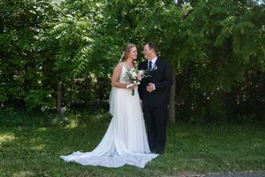 Bride & Groom gazing at each other.