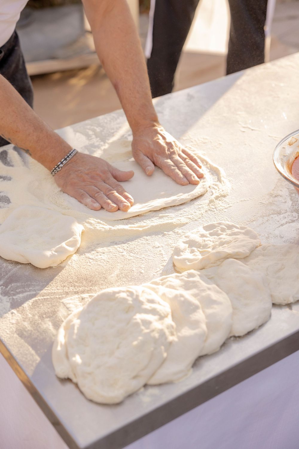 Destination Photographer - Tenuta Corbinaia Pizza Party in Tuscany Italy with handmade pizzas