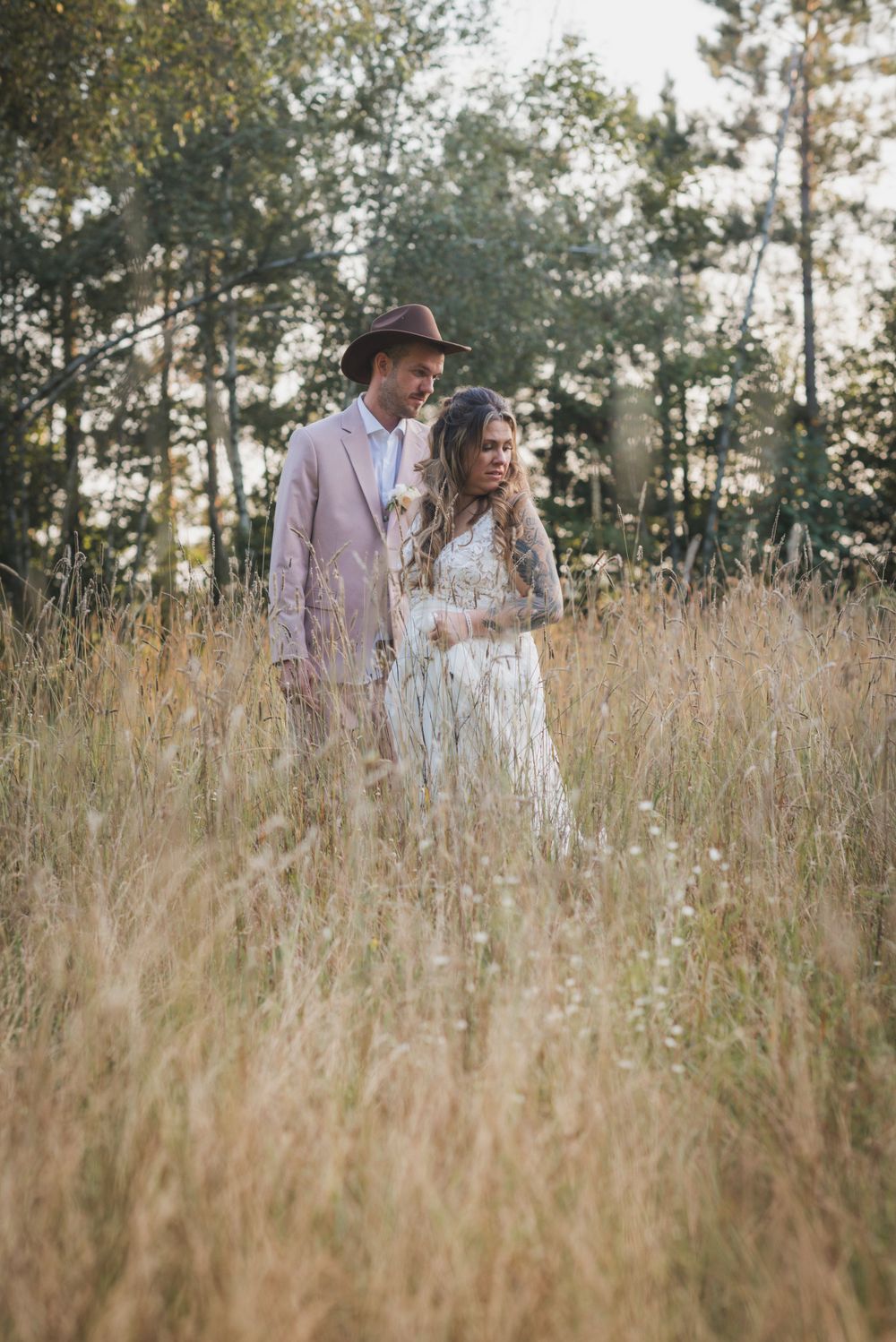 magnifique coucher de soleil. mariage