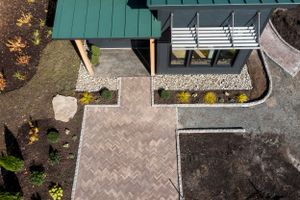 Cincinnati Drone photo of a new ADU small home built by Unity homes in Mystic, Connecticut