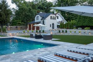 Photo of pool and deck recently designed and built by a cincinnati architect