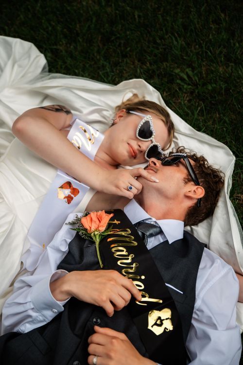 Bride and groom embracing during their wedding portraits in West Central Ohio.