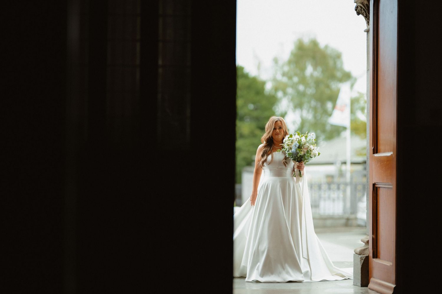 Bride arriving at The Cathedral of the Assumption in Thurles, Co. Tipperary