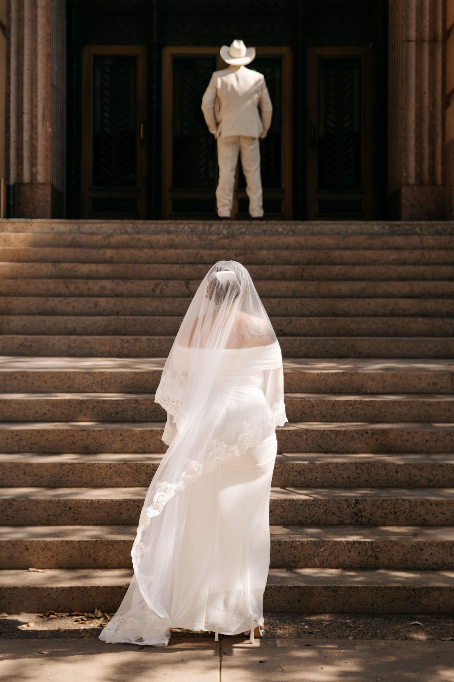 A romantic black and white wedding photo montage showing couples in various intimate moments during their special day.