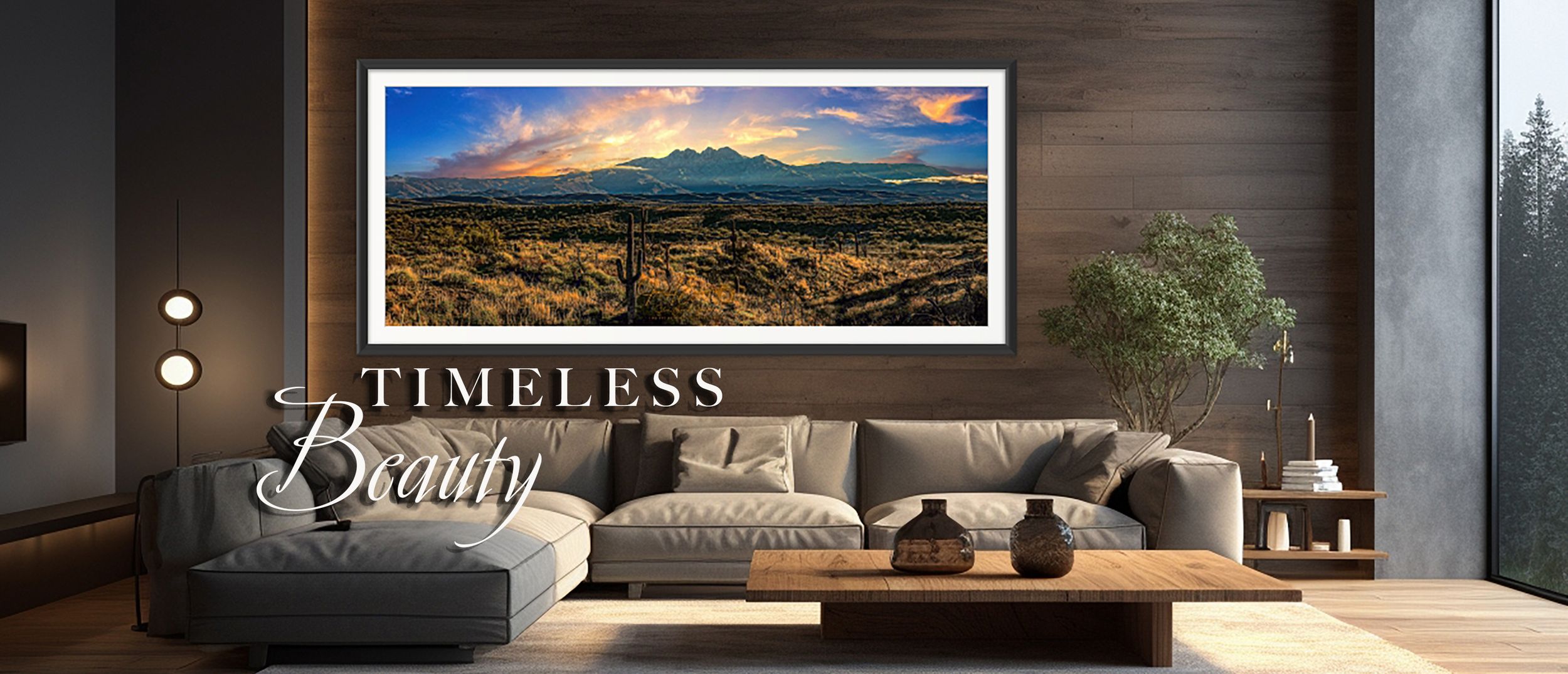 Timeless Beauty
“Arizona landscape fine art photography displayed in a luxury residential living room” Four Peaks, AZ