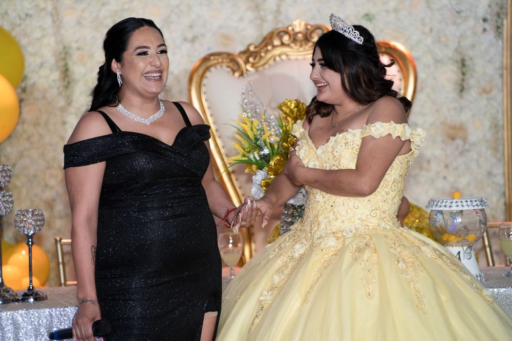 Emotional mother daughter Quinceañera portrait celebrating Briana's Dream Quinceañera with family love and unforgettable memories.