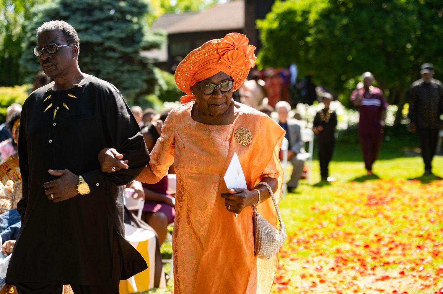Nigerian wedding outdoor traditional ceremony dancing candid Central Florida
