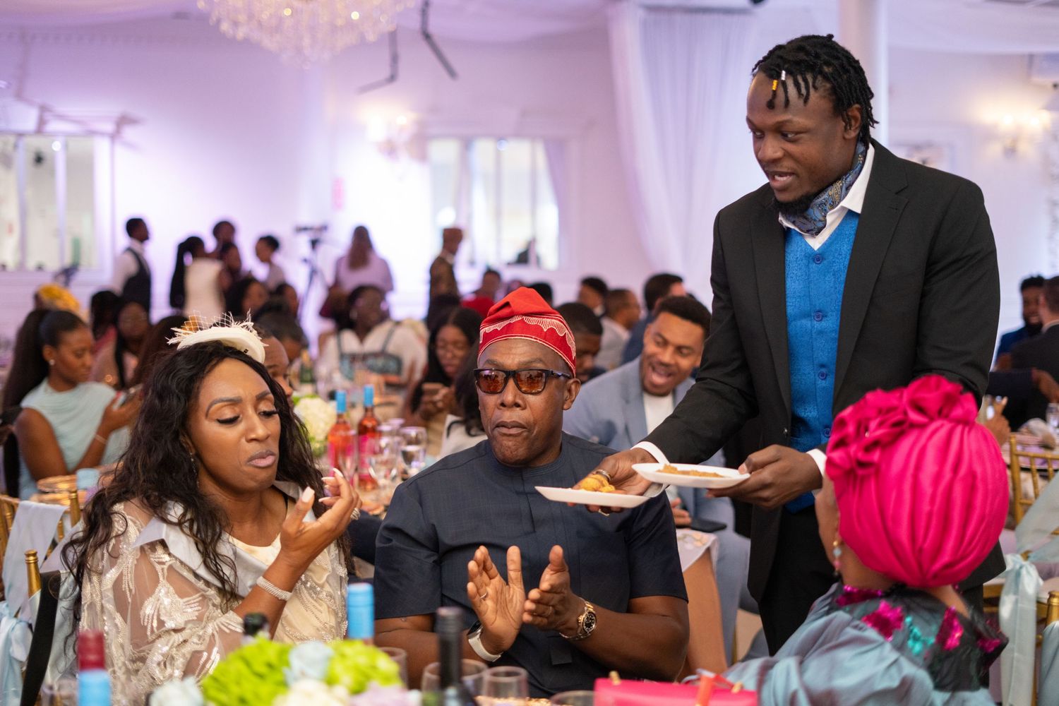 Nigerian wedding reception candid guests celebration photography Orlando