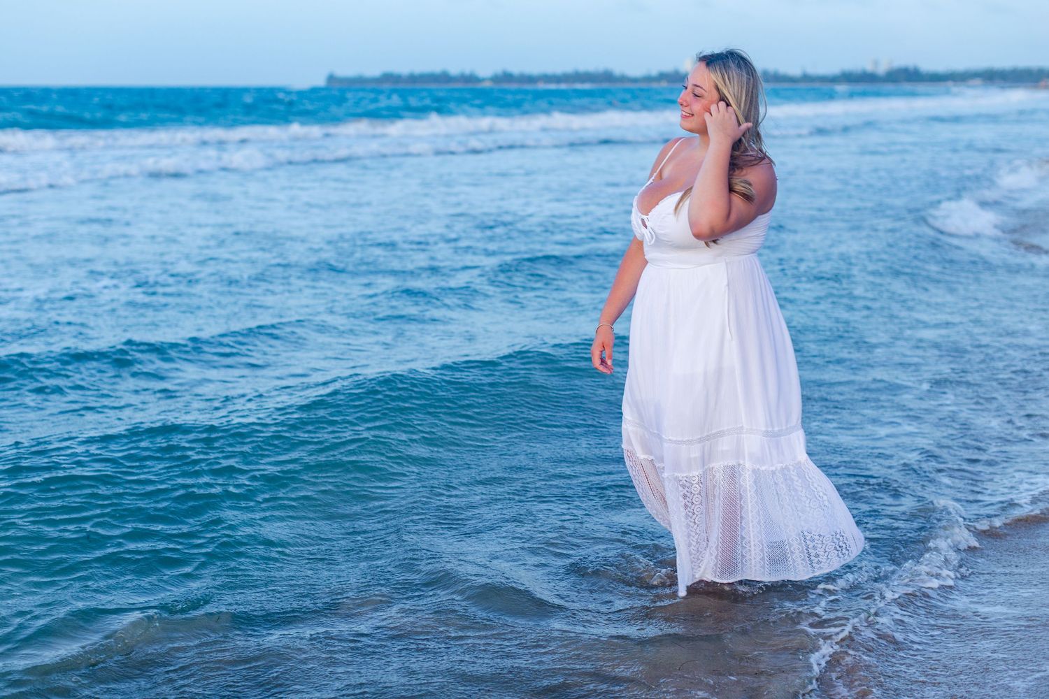 Senior pictures for a high school girl on the beach in Rio Grande, Puerto Rico.