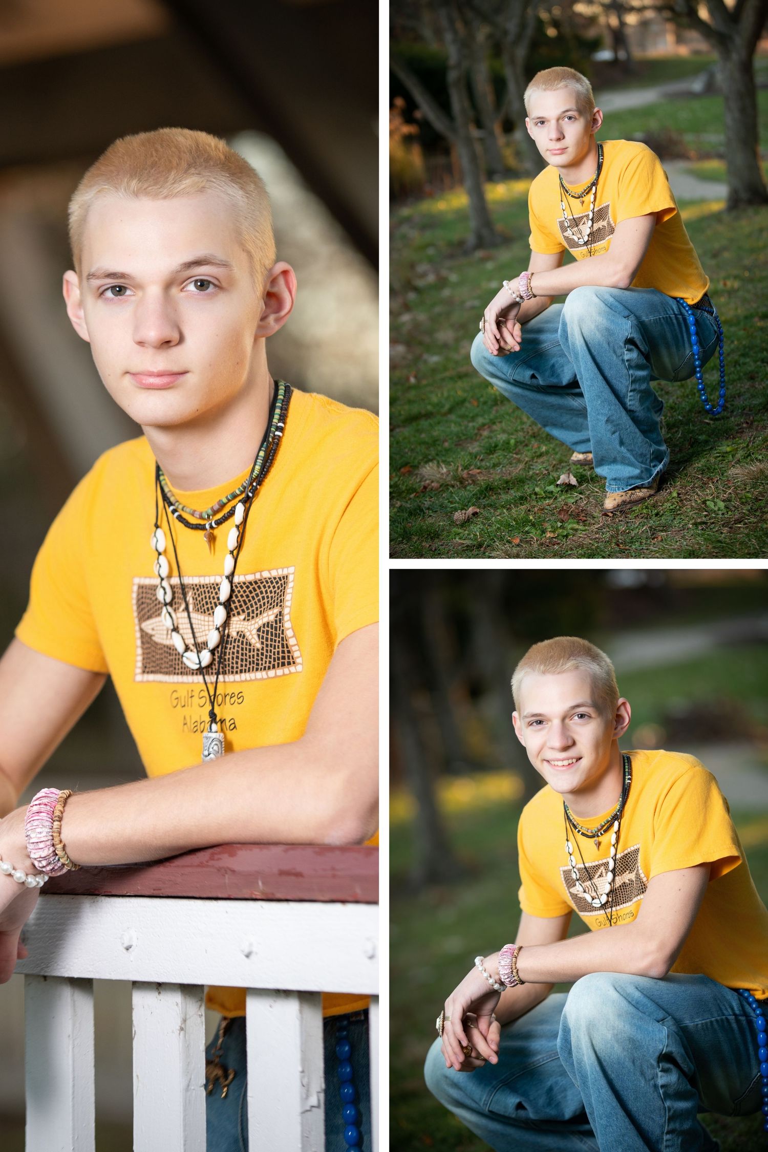 Hilliard Davidson senior portraits at Homestead Park with relaxed poses, greenery, and modern outdoor senior pictures.