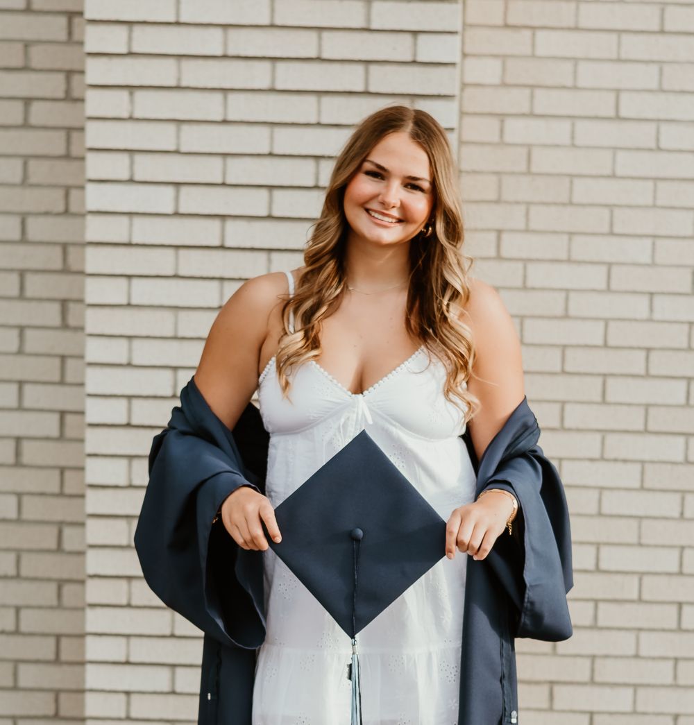 navy and white graduation