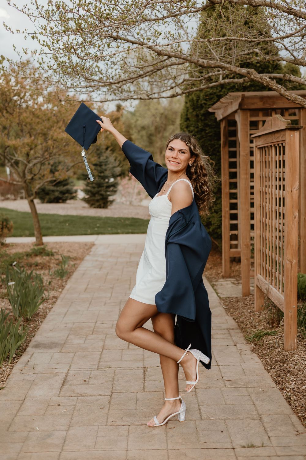 white dress graduation