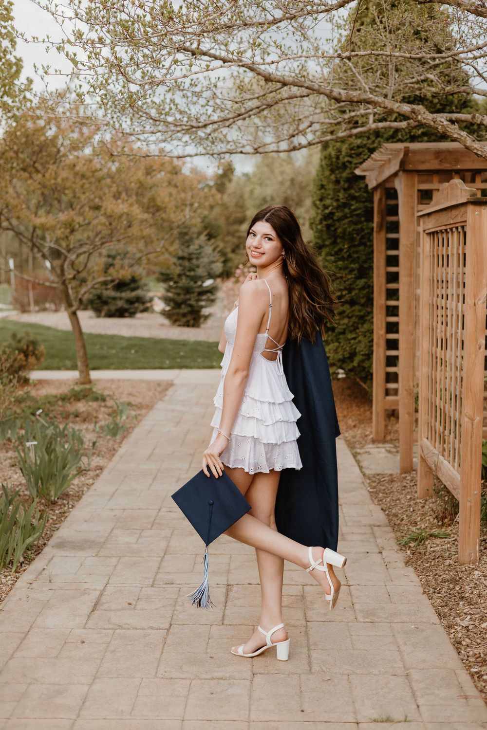 white dress graduation