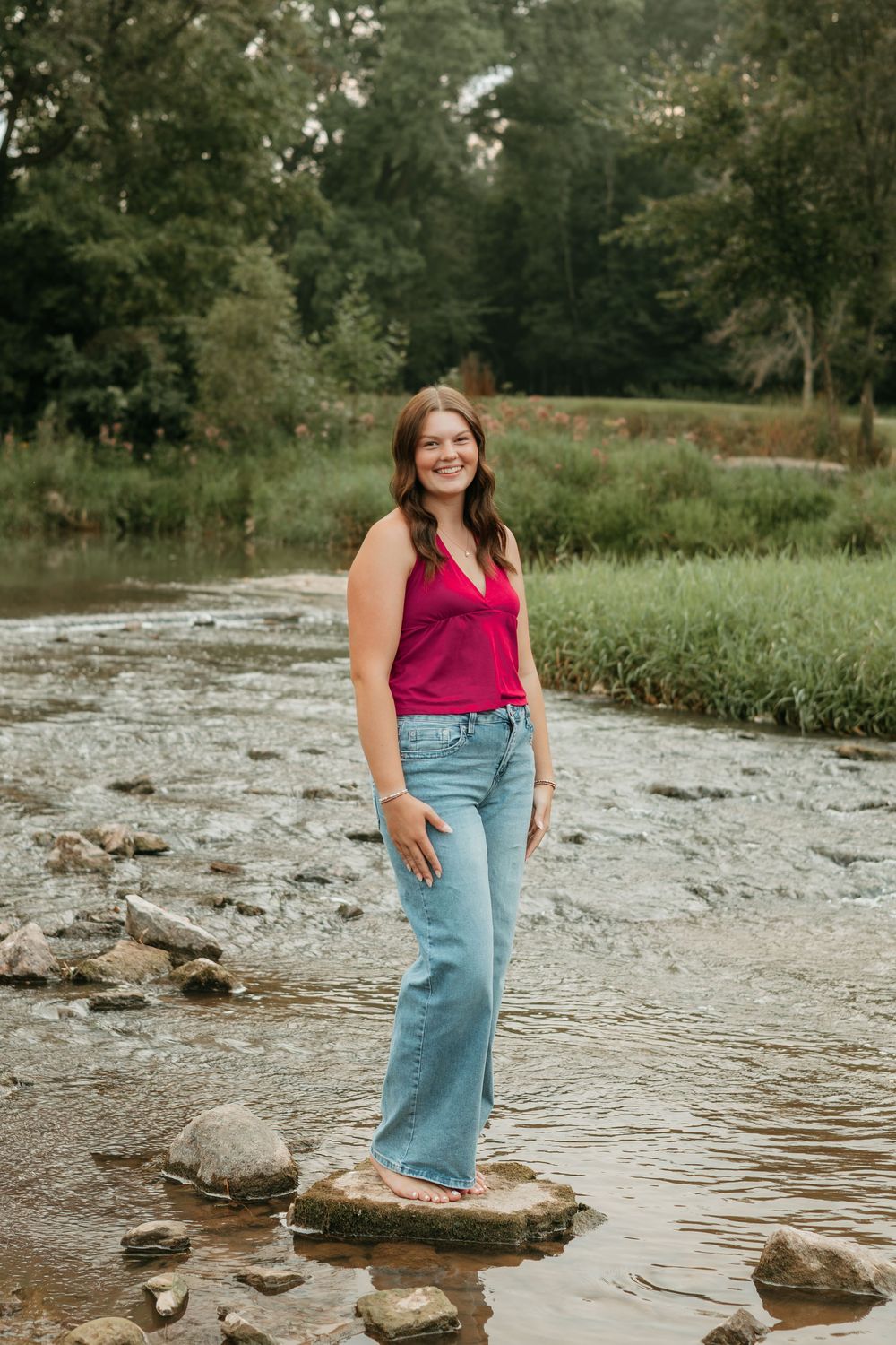 senior picture water