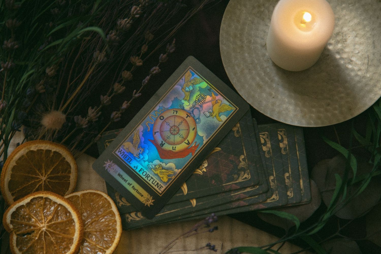 LGBTQ Asheville small business entrepreneur tarot cards display during a professional branding photography session