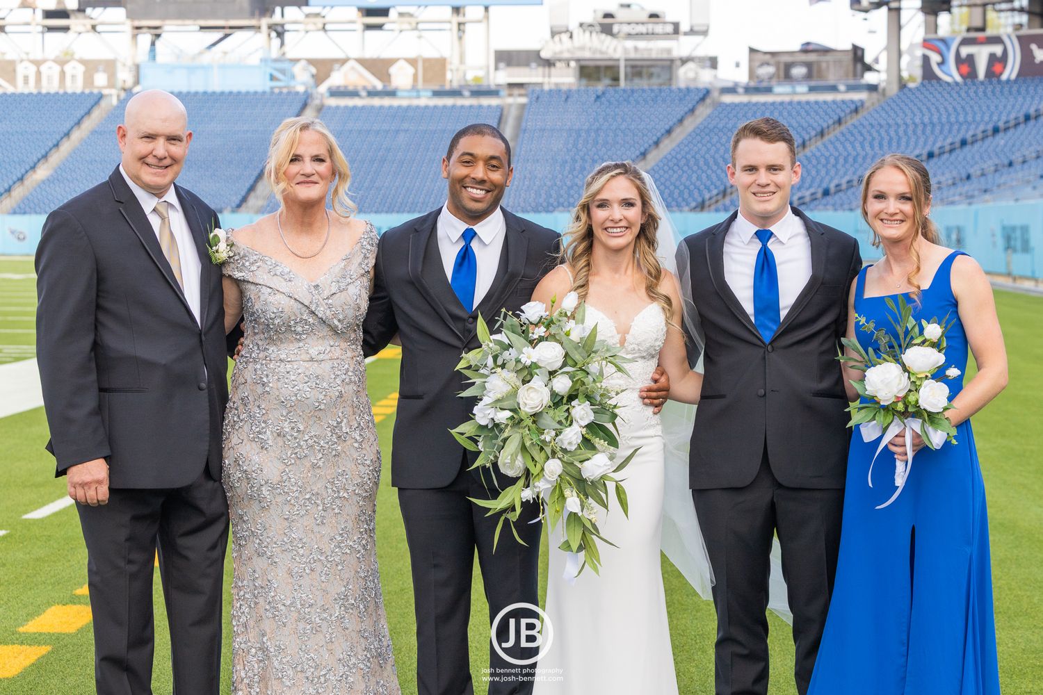 Nissan Stadium Wedding. TN Titans. By Nashville Wedding Photographer - Josh Bennett Photography