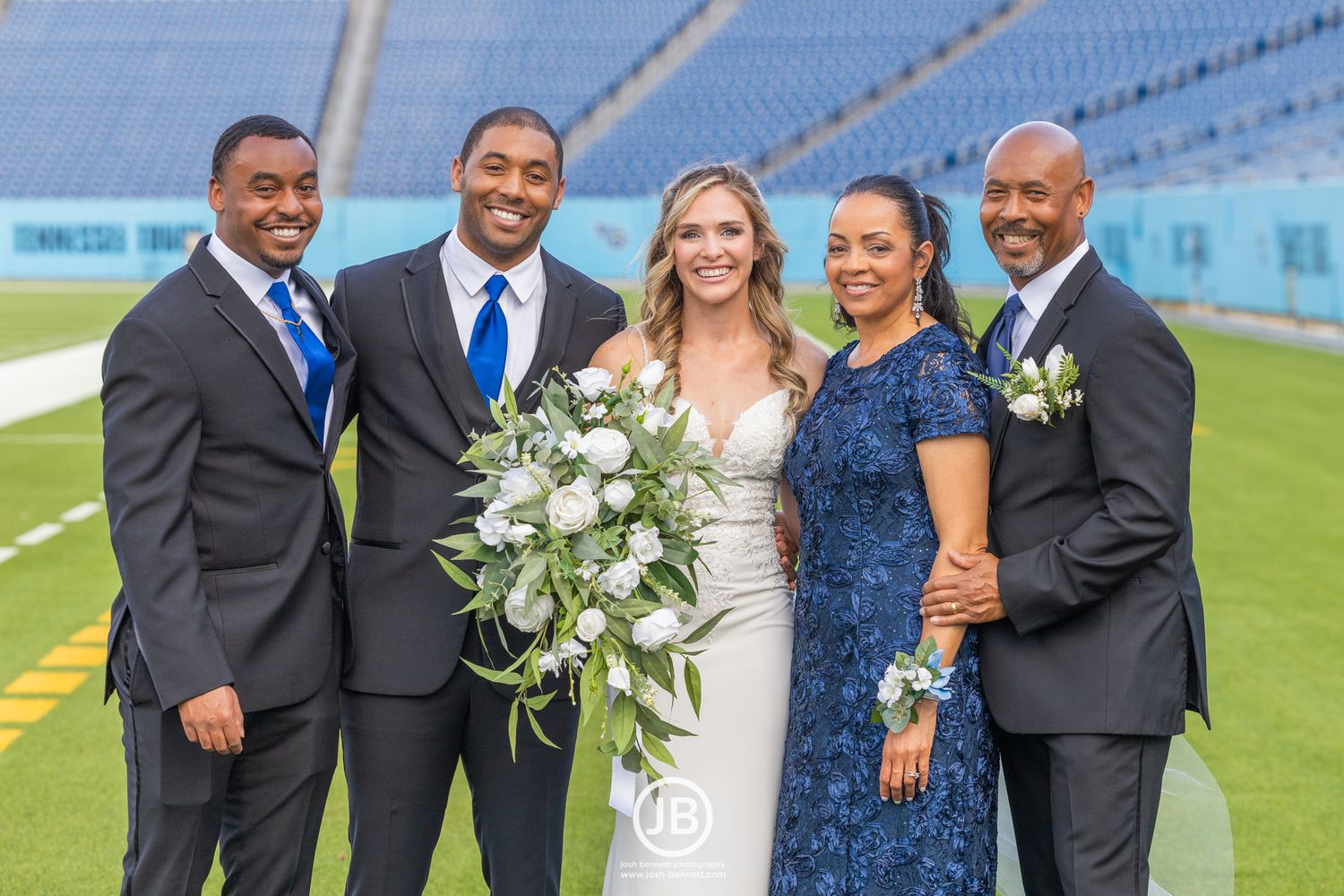 Nissan Stadium Wedding. TN Titans. Family. By Nashville Wedding Photographer - Josh Bennett Photography