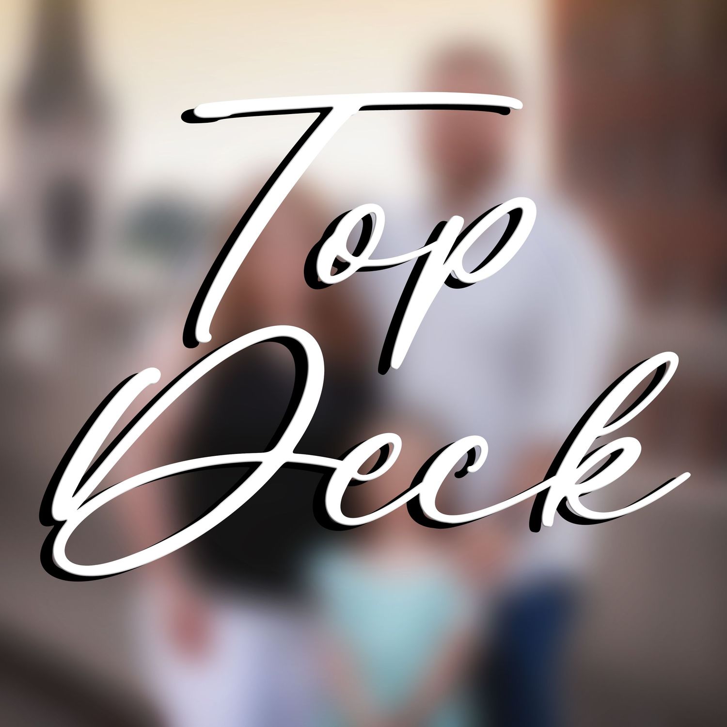Decorative text overlay with cursive font against soft blurred background.