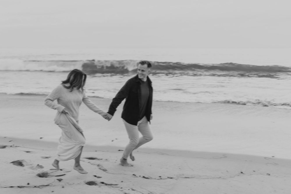 Windansea Beach maternity photos with soft light and natural posing, San Diego Couples Photography, Anna Romani Photography