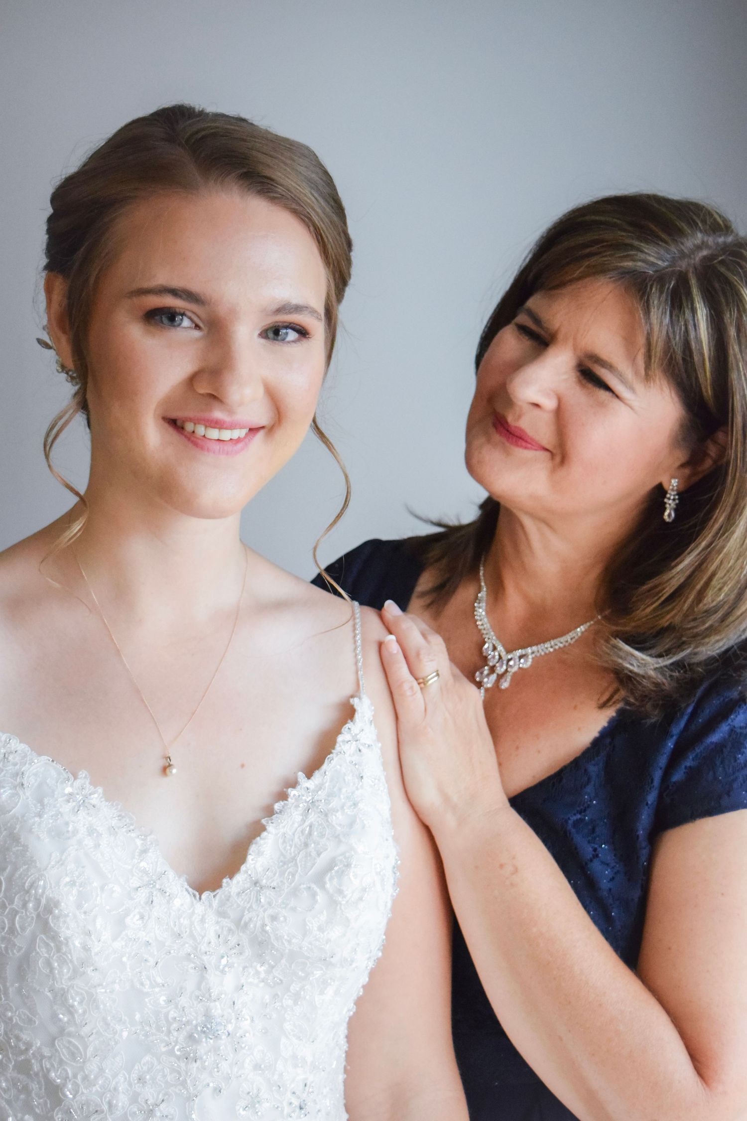 Bridal party poses for intimate portrait series.