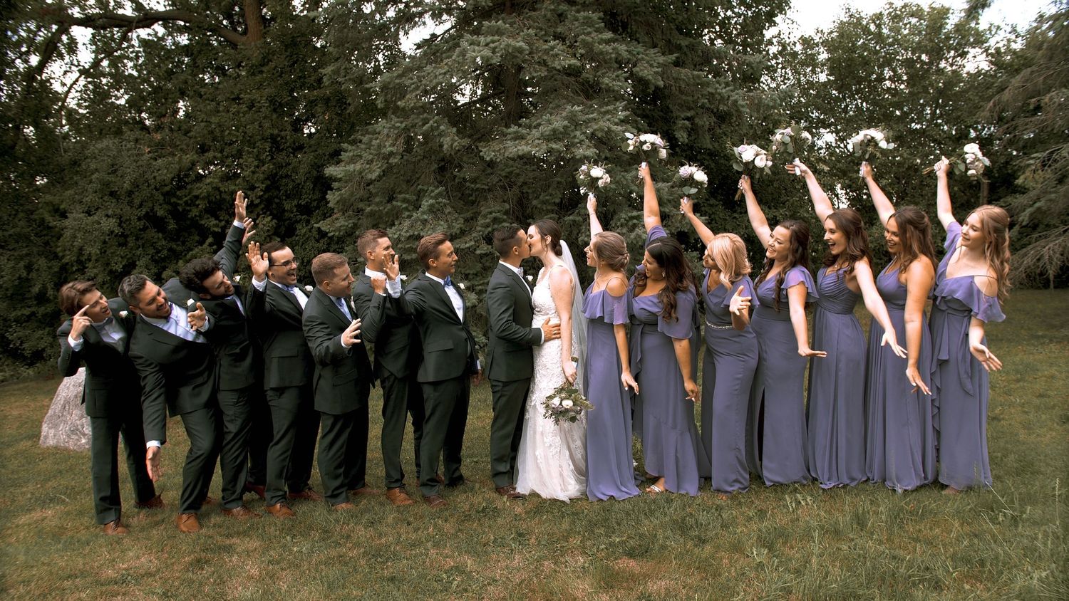 Tent reception wedding at a Richmond Hill venue.