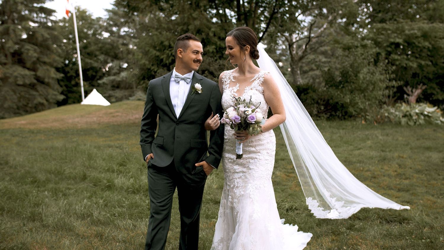 Tent reception wedding at a Richmond Hill venue.