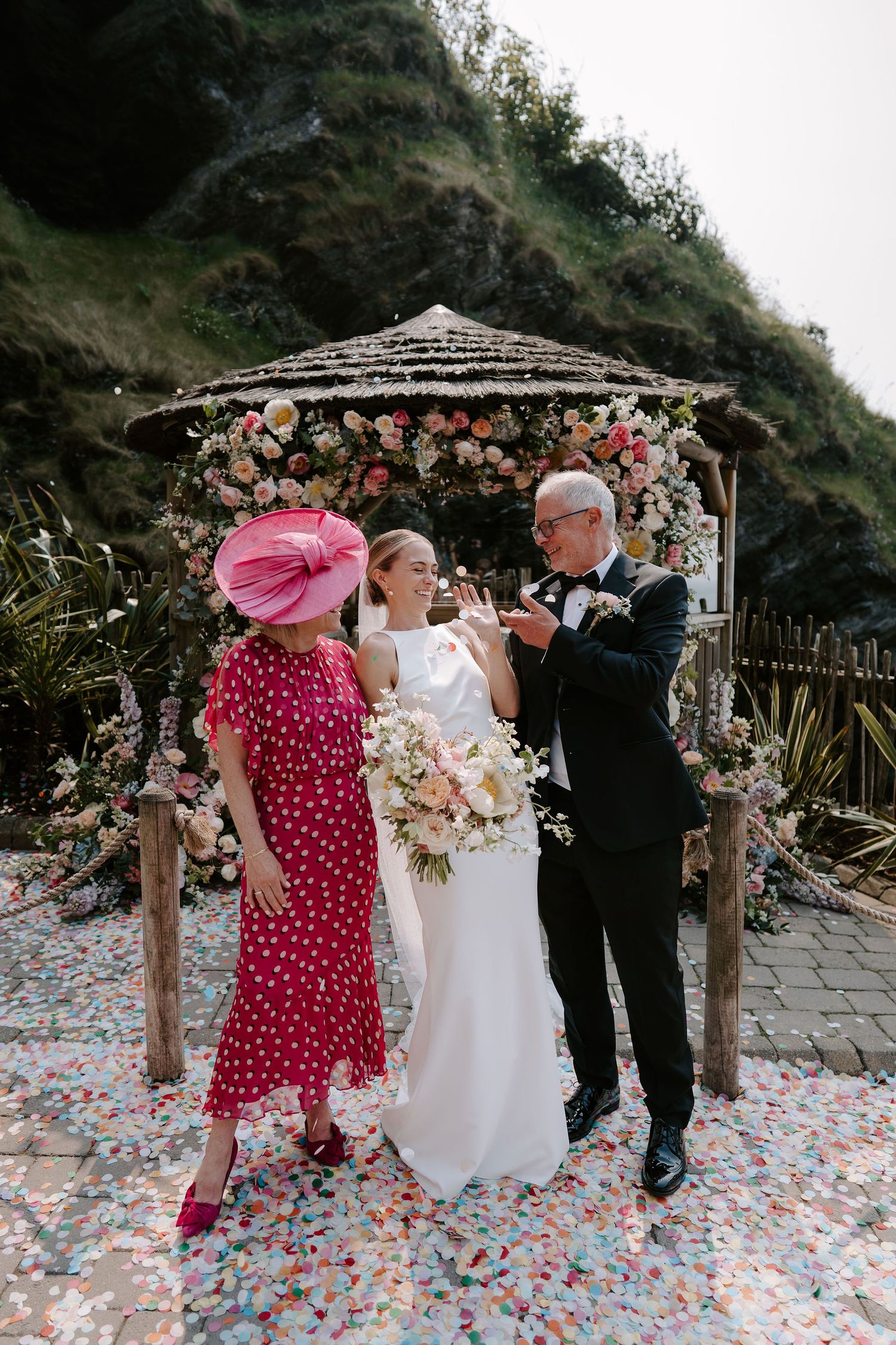 Family portraits at Tunnels Beach Wedding Venue in North Devon