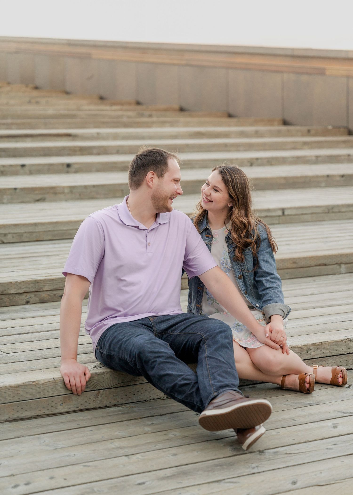 A downtown Halifax waterfront date night on the steps at the Queen's Marque