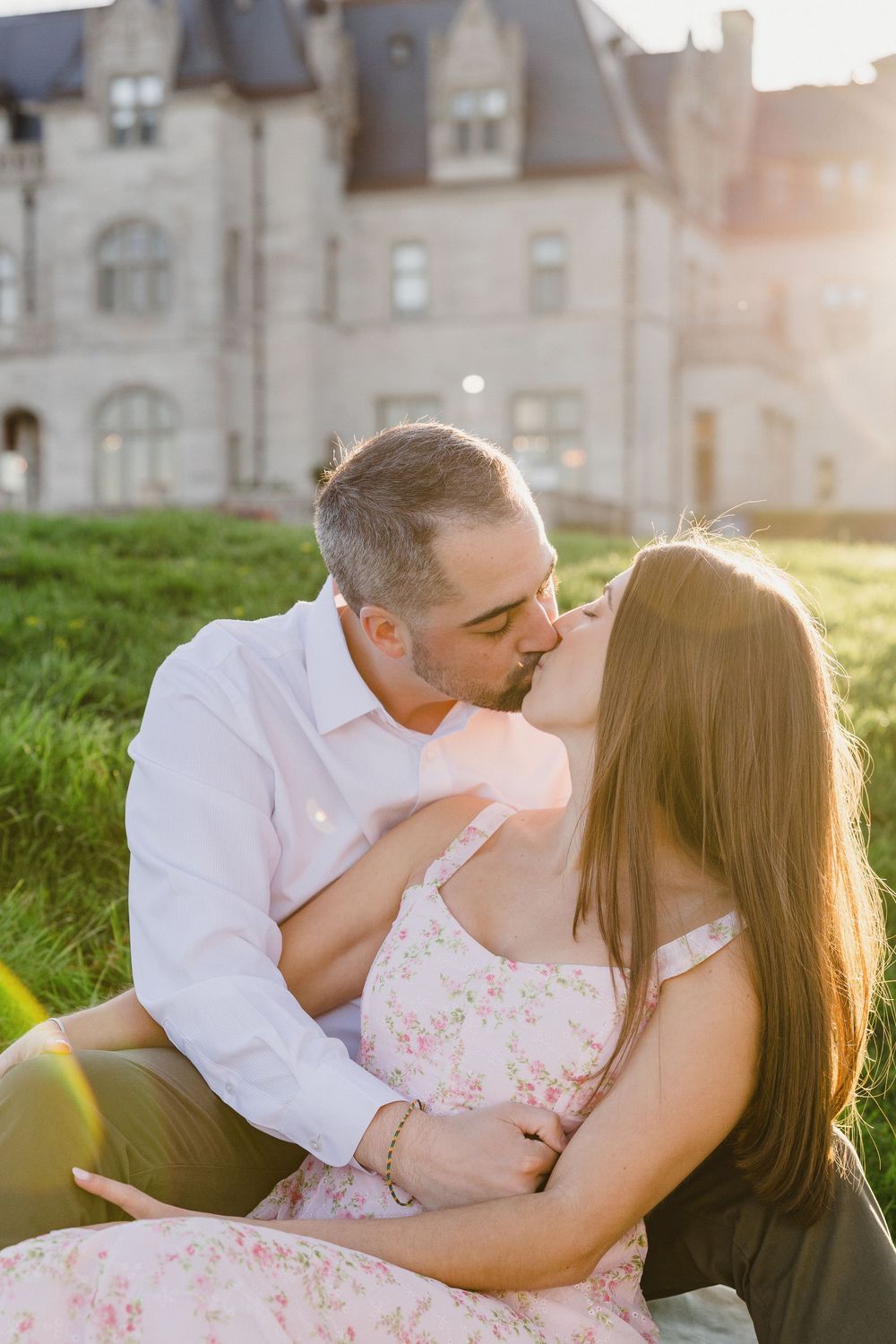 Ochre Court RI mansion Engagement session. Engagement photographer RI, Newport RI Cliff walk photography.