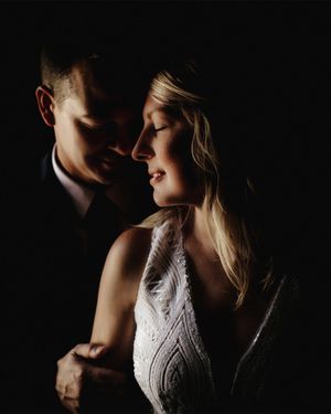Dramatic moody portrait series showing intimate couple in dark lighting.
Mexico wedding photographer