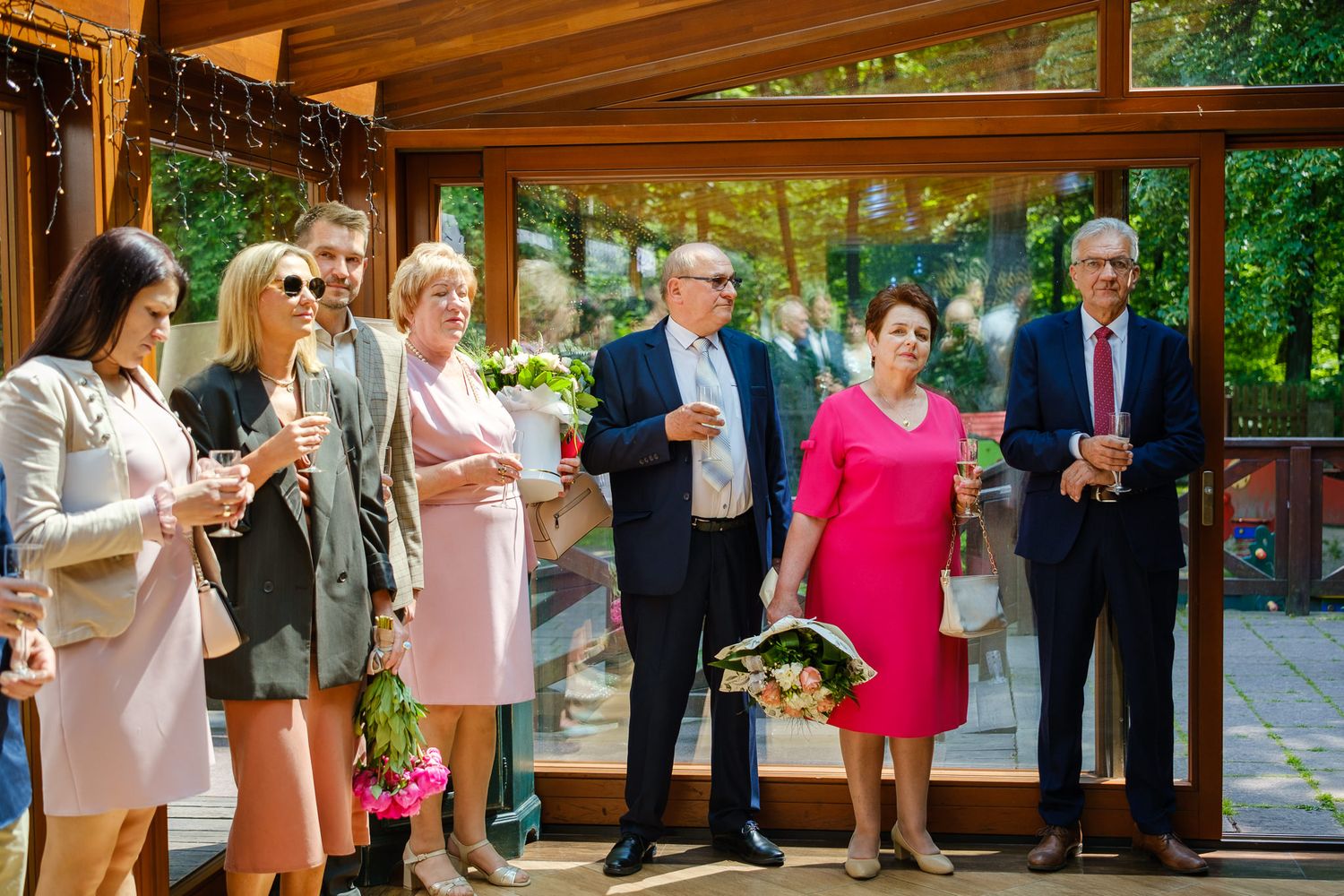 Goście weselni na sali Nowa Łania w Chorzowie.