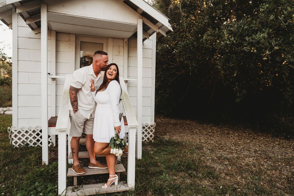 Romantic Hernando County engagement session featuring Aripeka’s historic charm and coastal views