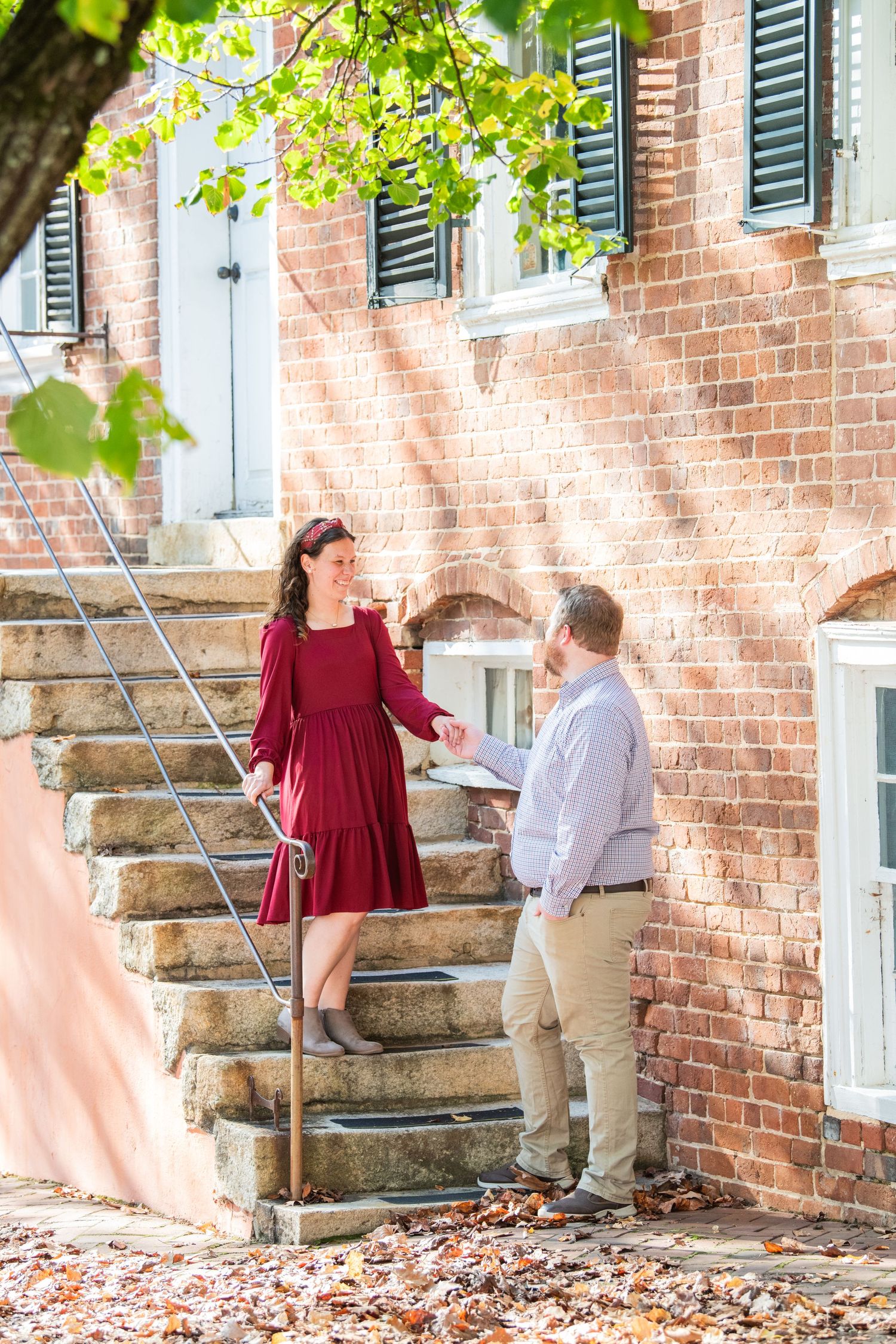 Old Salem witnesses the love of this beautiful couple, capturing their timeless connection in a historic and romantic setting.