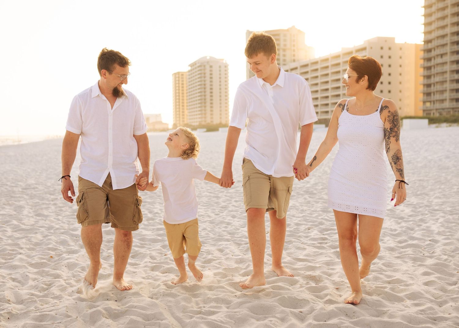 Family photos at Navarre Beach