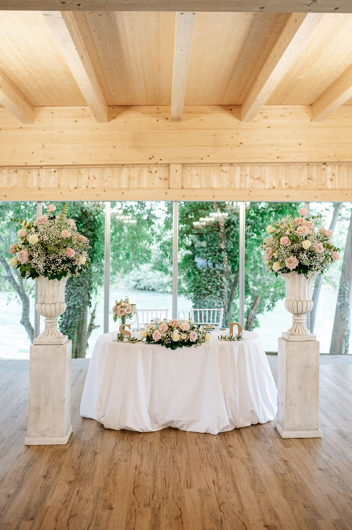 Addobbi floreali e mise en place ricevimento matrimonio Villa dei Mulini, Mantova