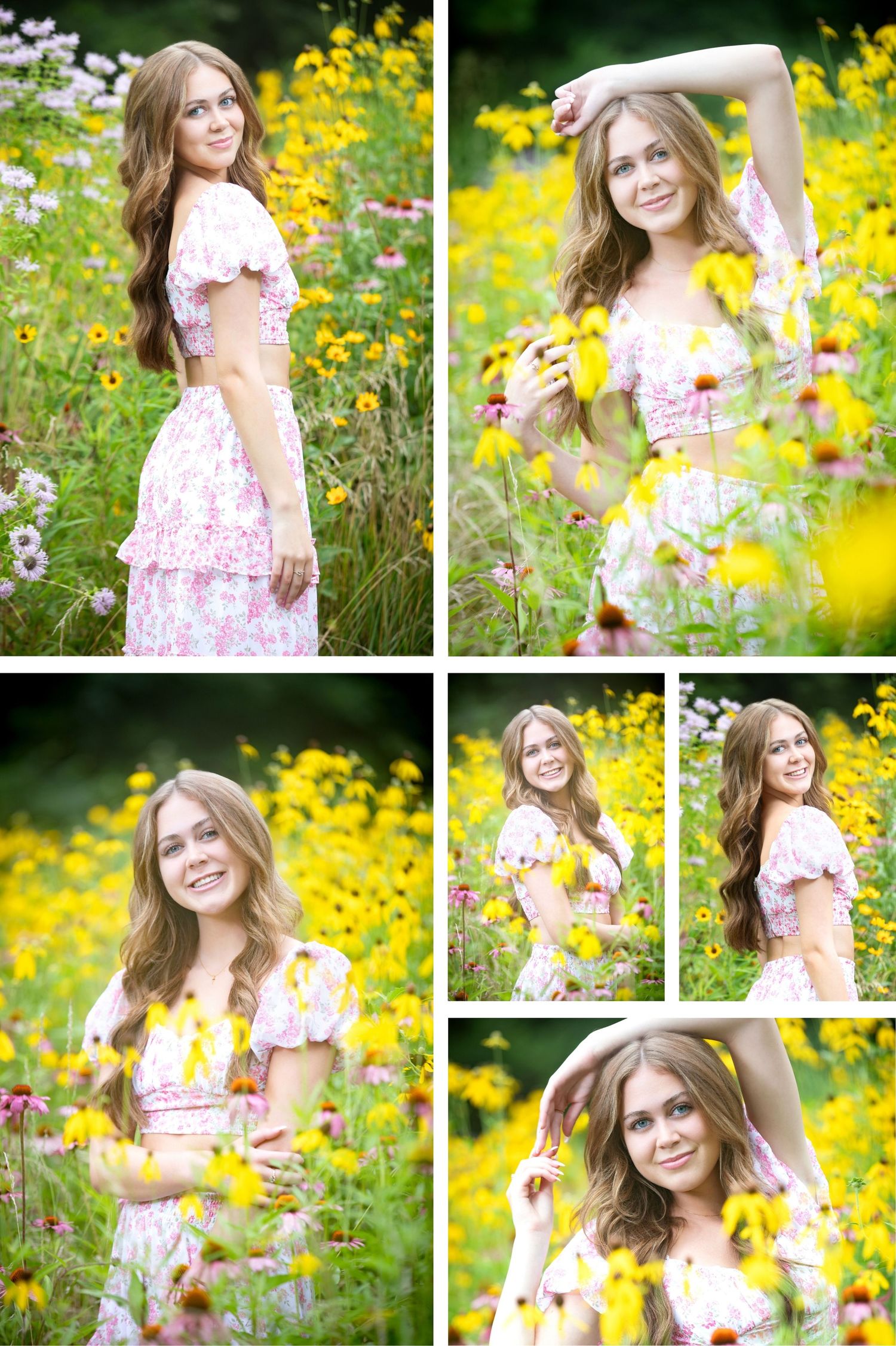 Ontario senior pictures in a field.  Flower field senior pictures.  Senior pictures in a greenhouse. Boho senior pictures. Senior pic inspo.