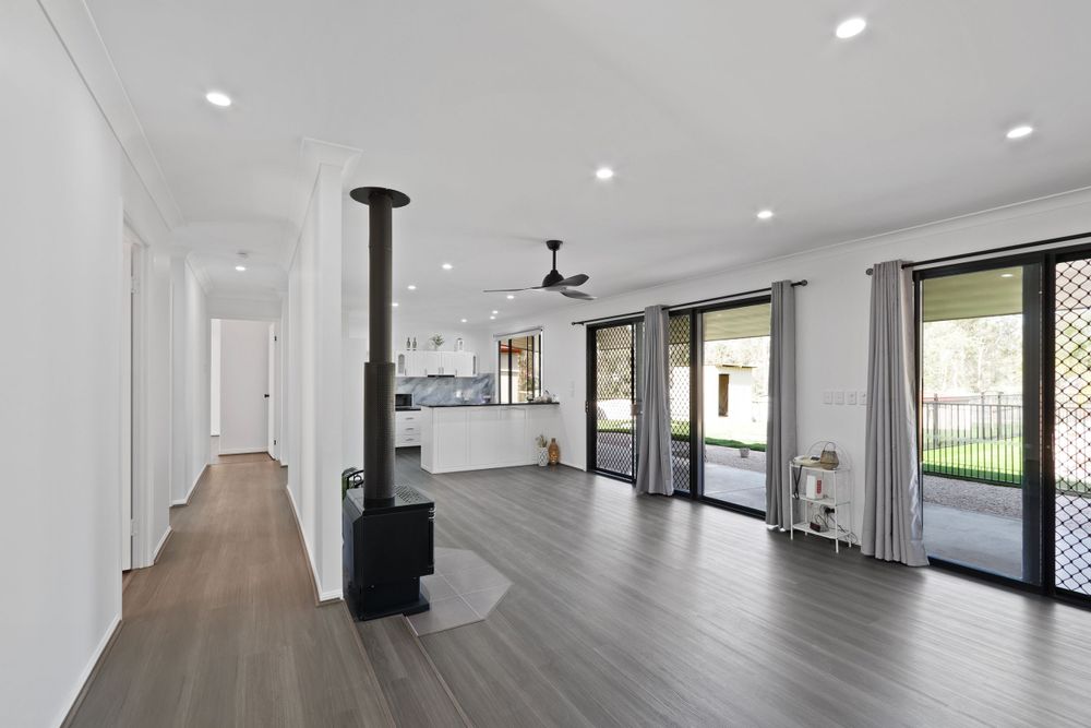 Bright open-plan living area photographed by Gold Coast and Brisbane real estate photographer