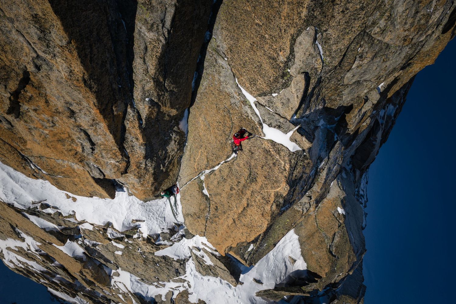 Fay Manners and Ella Wright first ascent of La Muse de Trient on Tête de Biselx, Swiss Alps - photo Jan Virt