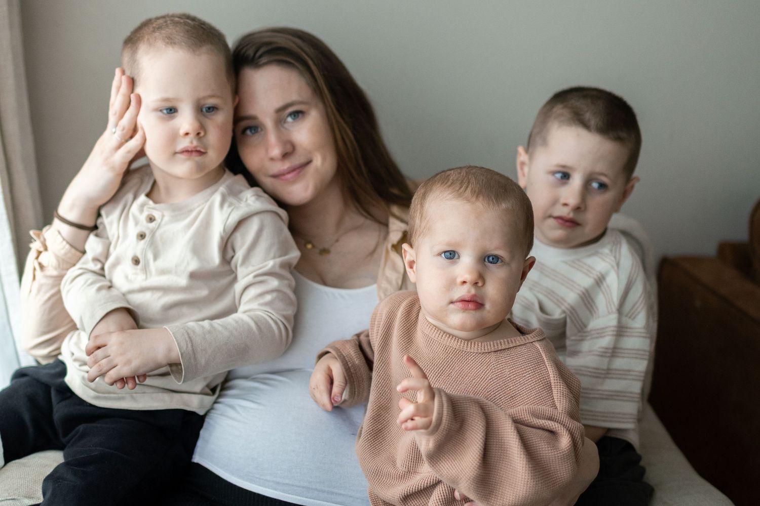 mamma og sine 3 barn