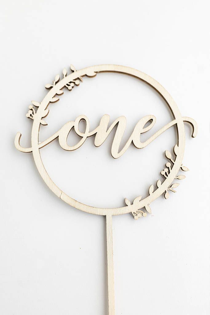 Cake topper for Menifee 1st birthday session.