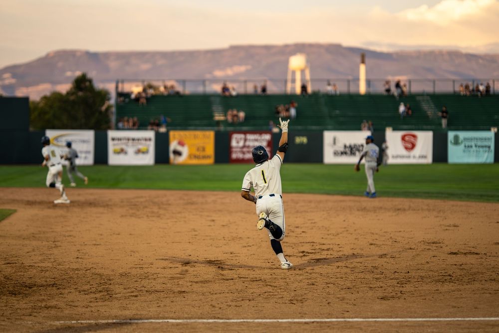 Grand Junction with the Grand Mesa in background hosting Juco Baseball