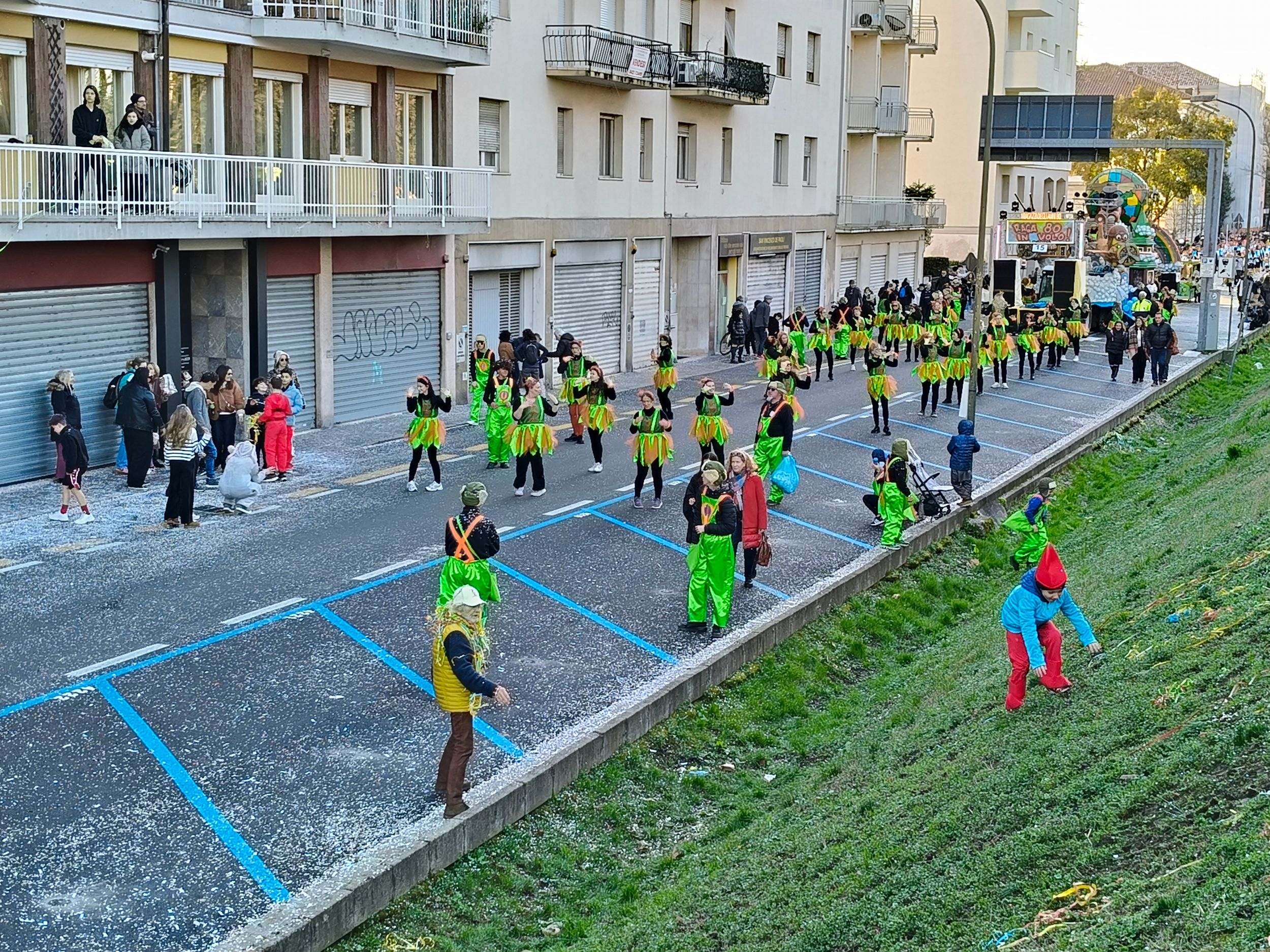 Treviso Carnival Parade 2026. The Kids of the 80s with the show “Raga 80 in Flight”.
