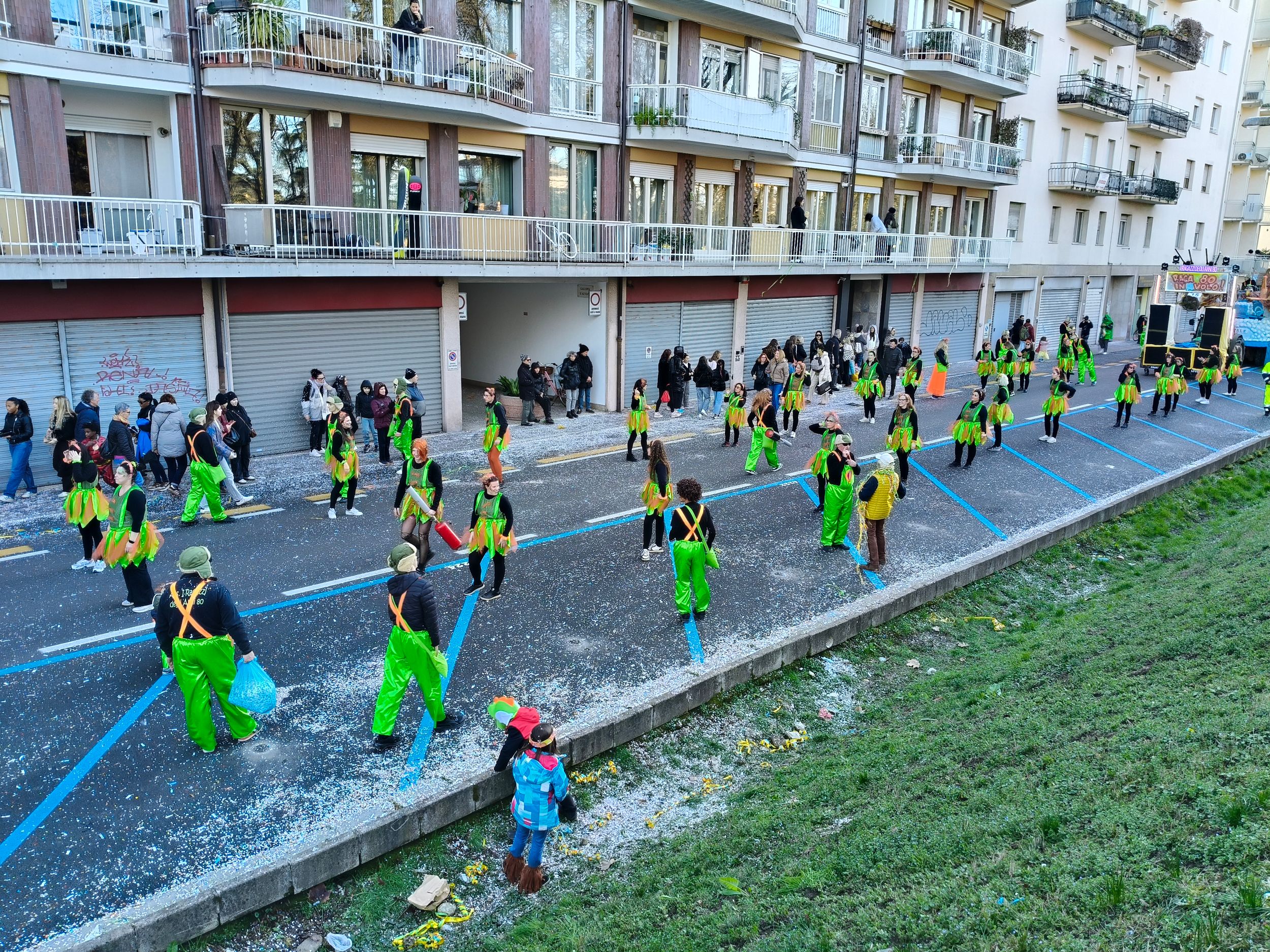 Treviso Carnival Parade 2026. The Kids of the 80s with the show “Raga 80 in Flight”.