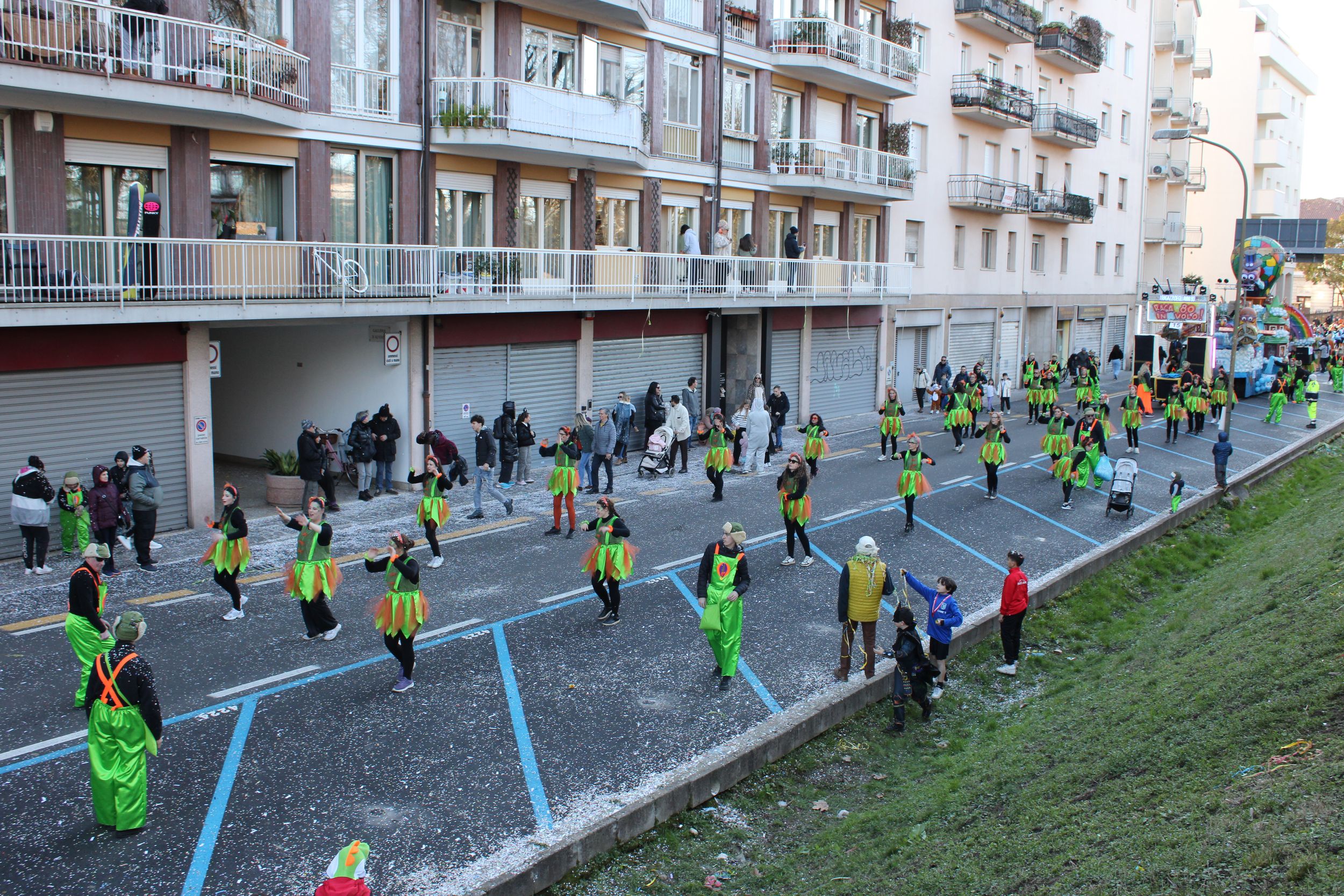 Treviso Carnival Parade 2026. The Kids of the 80s with the show “Raga 80 in Flight”.