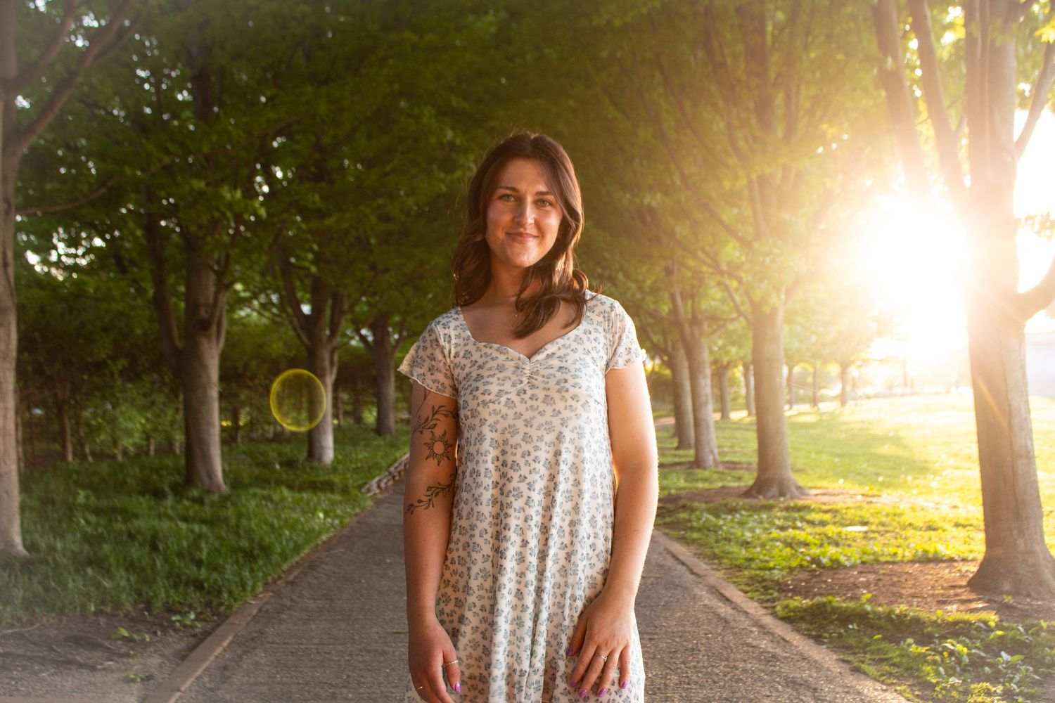 Beautiful sunset portrait