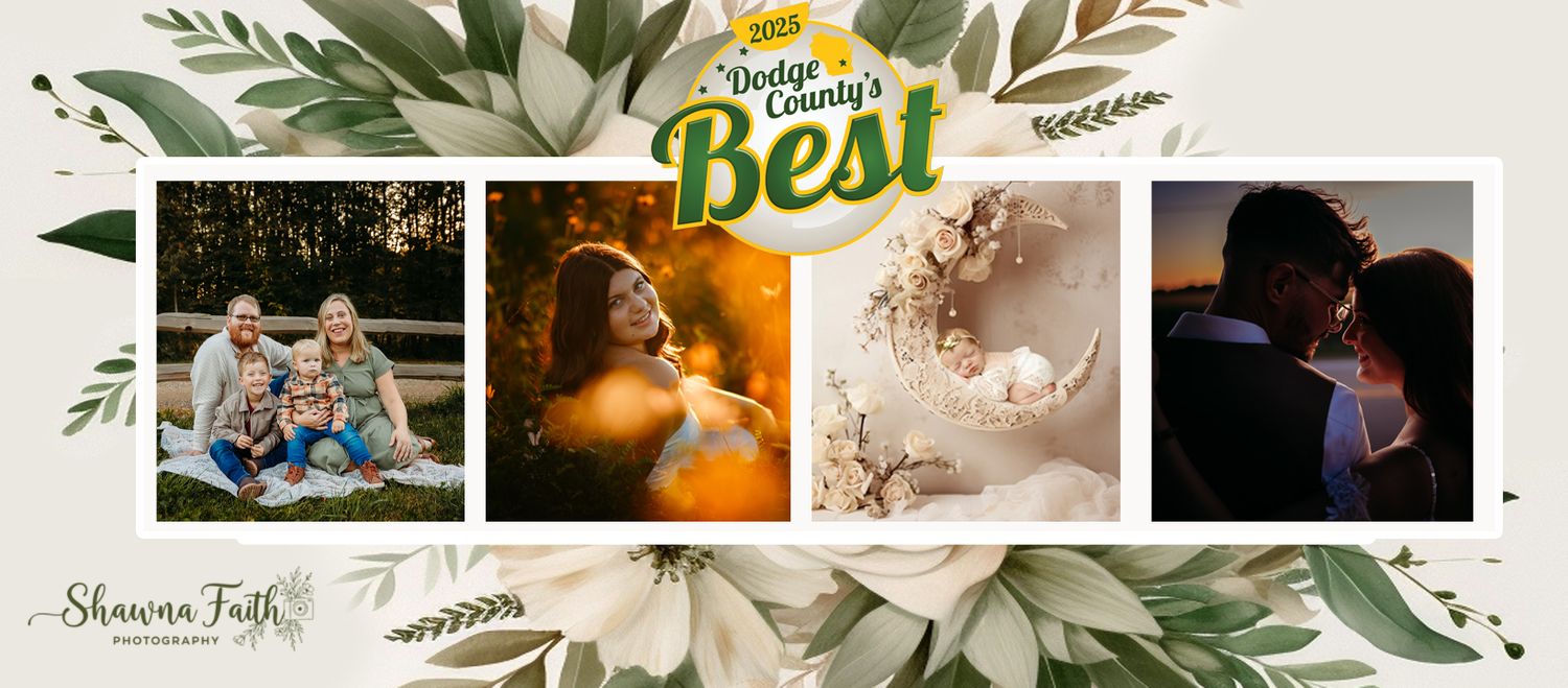 A decorative banner featuring a floral design with greenery and botanical elements set against a neutral background.