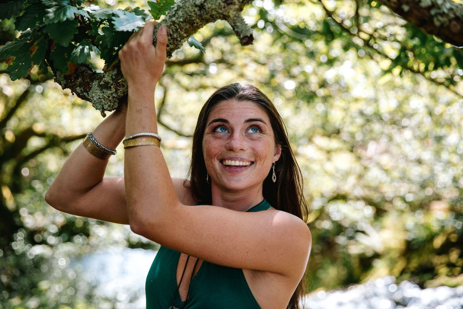Beautiful woman. Location photoshoot. Celtic rainforest, North Wales. Portraiture. Branding. Portfolio.
