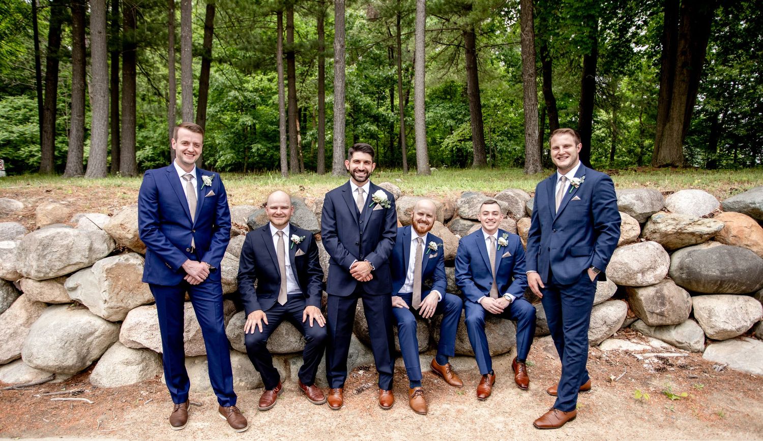 Groomsman outside at 2gather more wedding venue in michigan