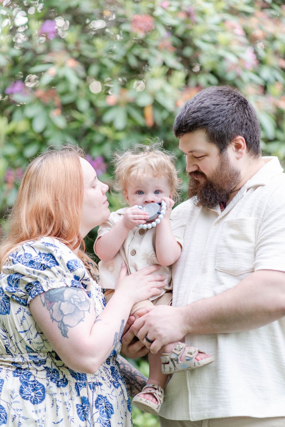Family shoot with mother, father, and toddler son in Johnstown Pennsylvania