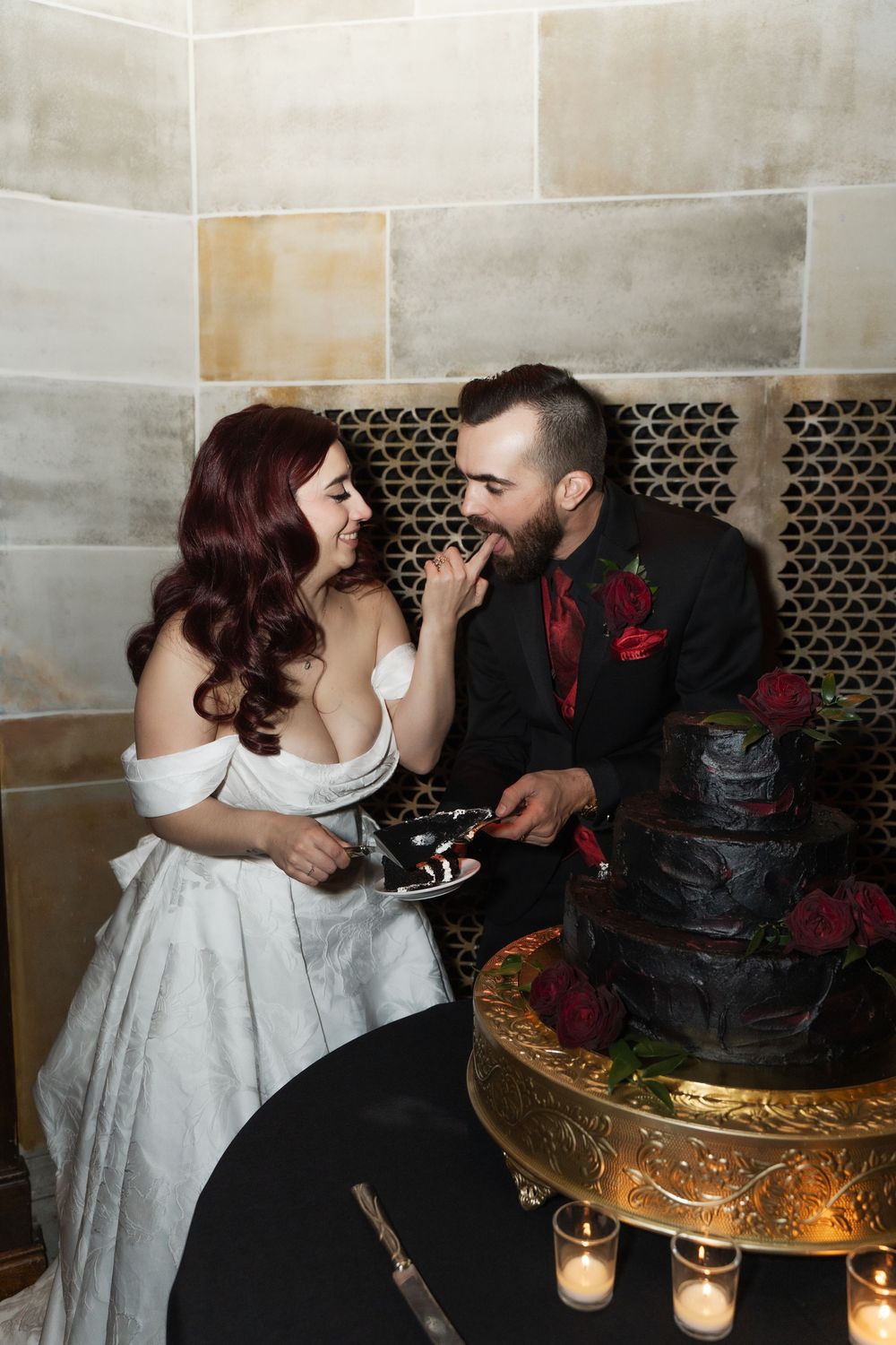 bride and groom cake cutting at the society room in Hartford connecticut. located near Hartford City hall